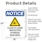Signmission Radiation & Laser Sign, 24 in H x 18 in W, Aluminum, Rectangle OS-2PACK-NS-A-1824-V-10605 - alternate 2